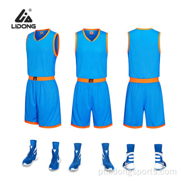 Uniforme de camisa de basquete de design sublimado por atacado sublimado